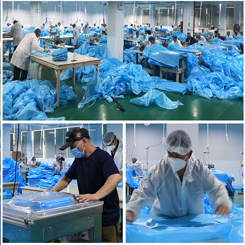 Yiwu Ruoxuan Garment fabriek maakt 750K Protection Suits binnen een maand.